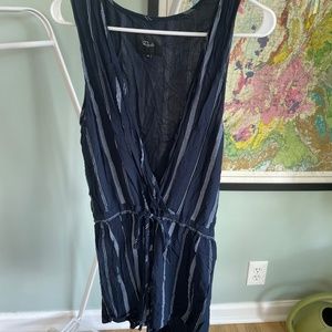 Rails Navy Striped Romper - image 1